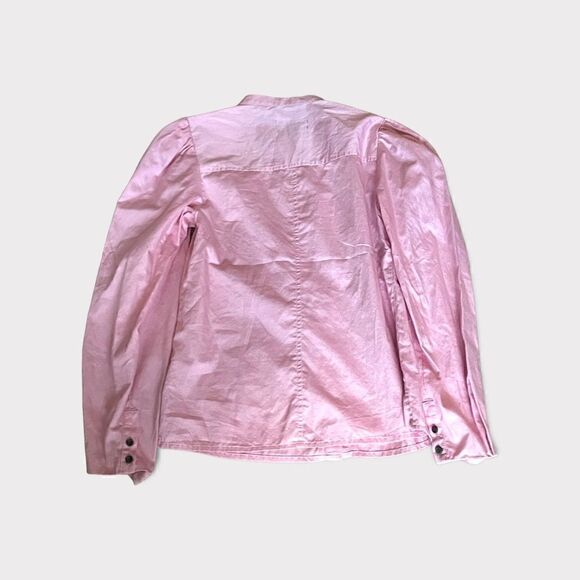 Something Navy | EUC Puff Sleeve Button Down Shirt XXS Pink - Picture 4 of 7